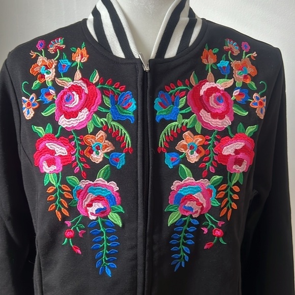 Linea by Louis Dell’Olio floral embroidered bomber jacket - Picture 2 of 6